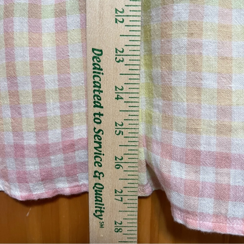 Rails Charli Lemon Raspberry Linen Blend Plaid Bl… - image 7